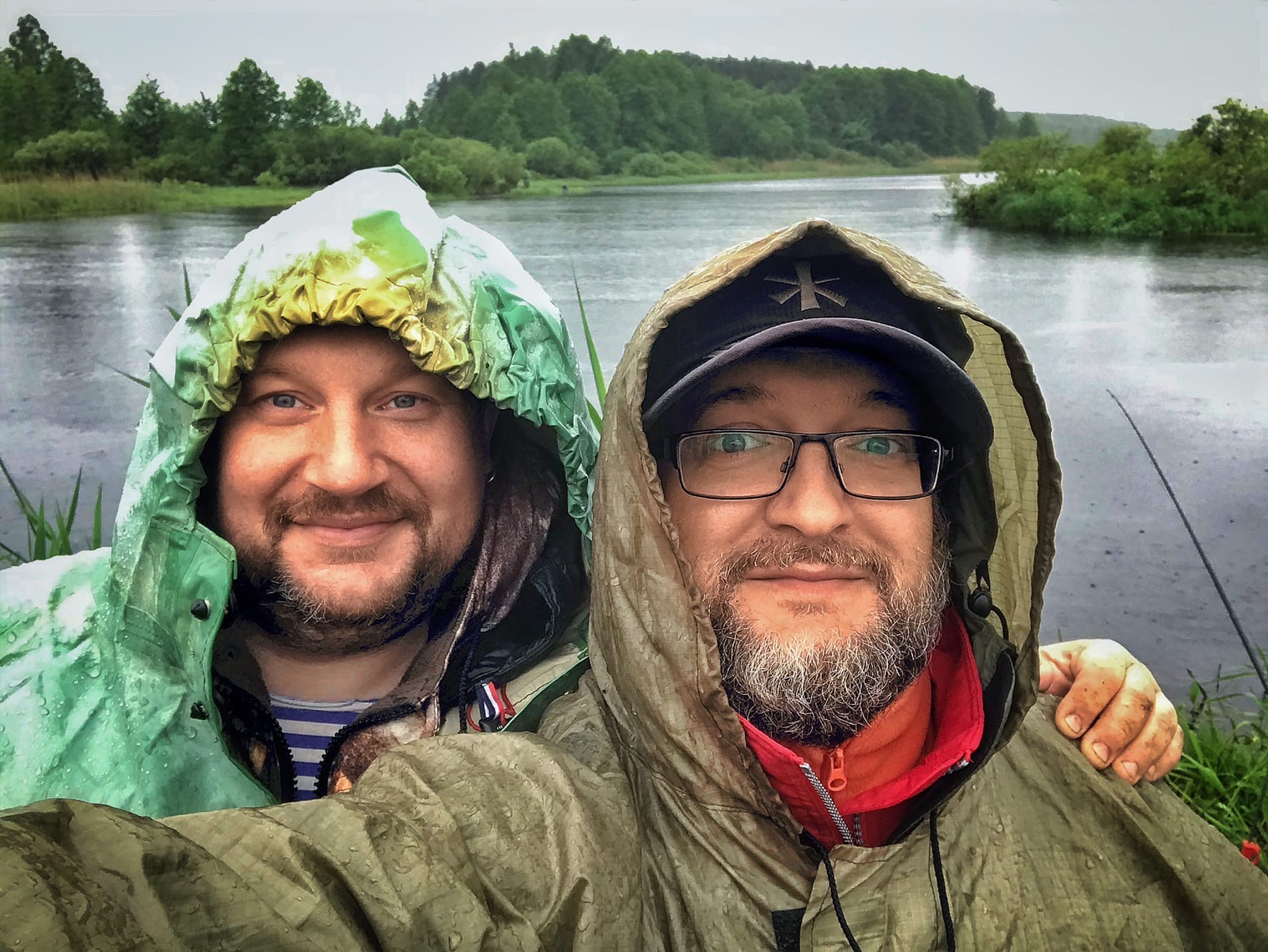 Фото с рыбалки В дождь